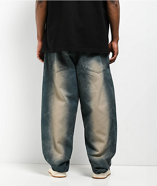 Empyre Canvas Double Knee Blue Dirt Wash Jeans | Zumiez