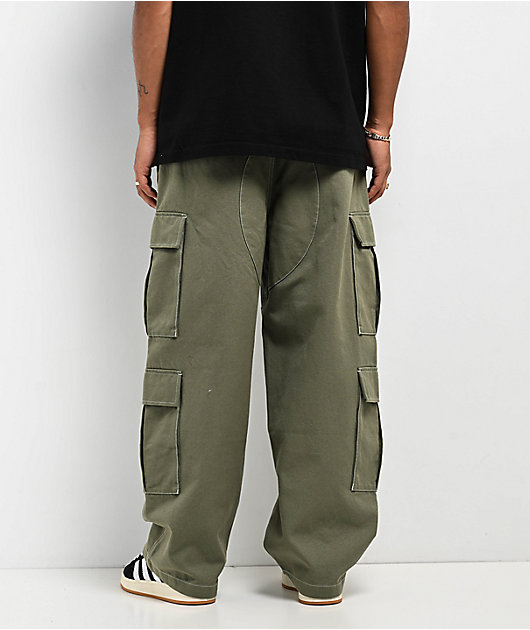 Empyre Canvas Deep Lichen Ultra Loose Double Cargo Pants | Zumiez