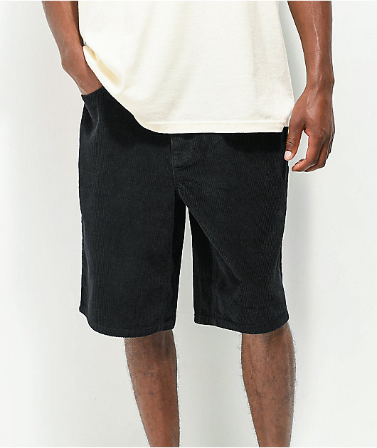 Empyre Loose Fit Black Corduroy Skate Shorts | Zumiez