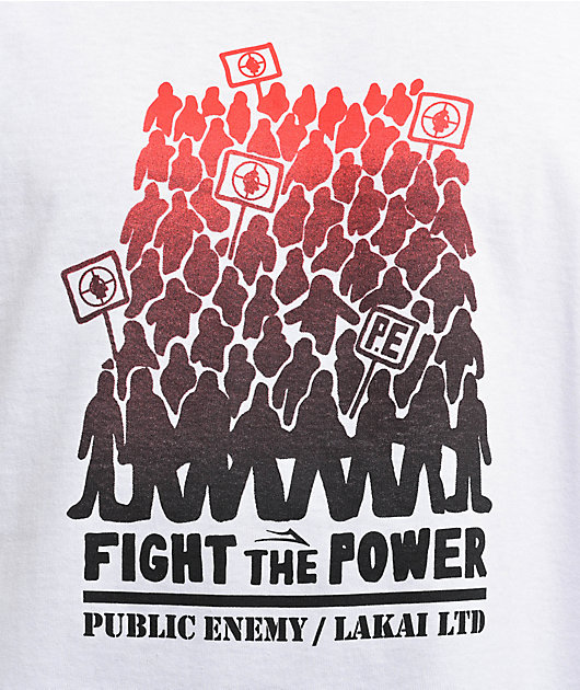 Lakai x Public Enemy Fight The Power White T-Shirt | Zumiez