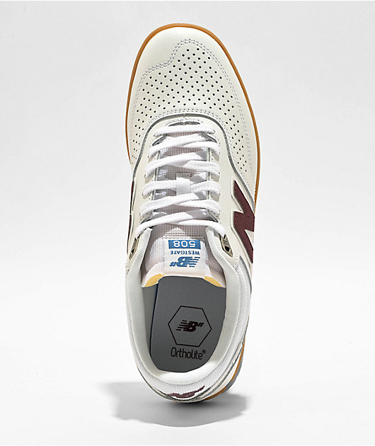 New Balance Numeric 508 White & Gum Skate Shoes | Zumiez