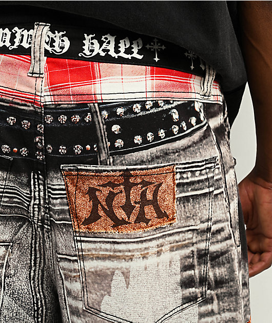 Ninth Hall Ambush Pearls & Crosses Loose Fit Jeans | Zumiez