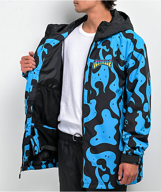 RIPNDIP Psychedelic Blue & Black 10K Snowboard Jacket | Zumiez