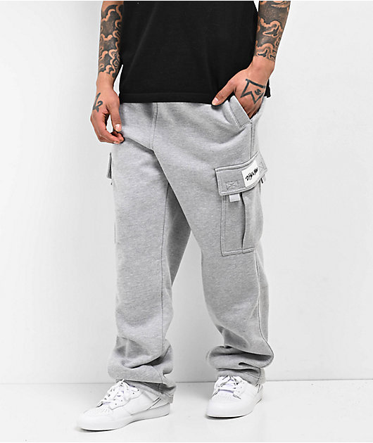 Shaka Wear Grey Fleece Cargo Sweatpants | Zumiez