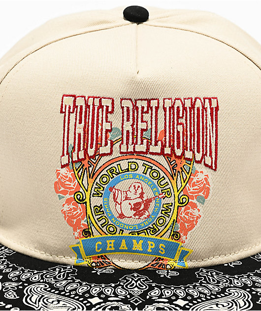 True Religion Champs Tan & Black Paisley Hat | Zumiez