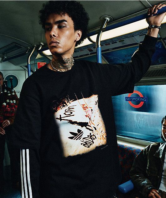 adidas x Korn Black 2fer Long Sleeve T-Shirt | Zumiez