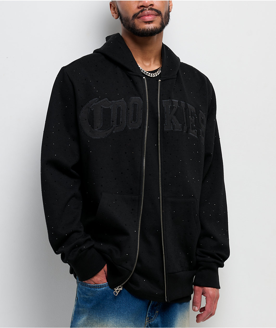 Cookies Paradise Scatter Stone Black Zip Hoodie | MainPlace Mall