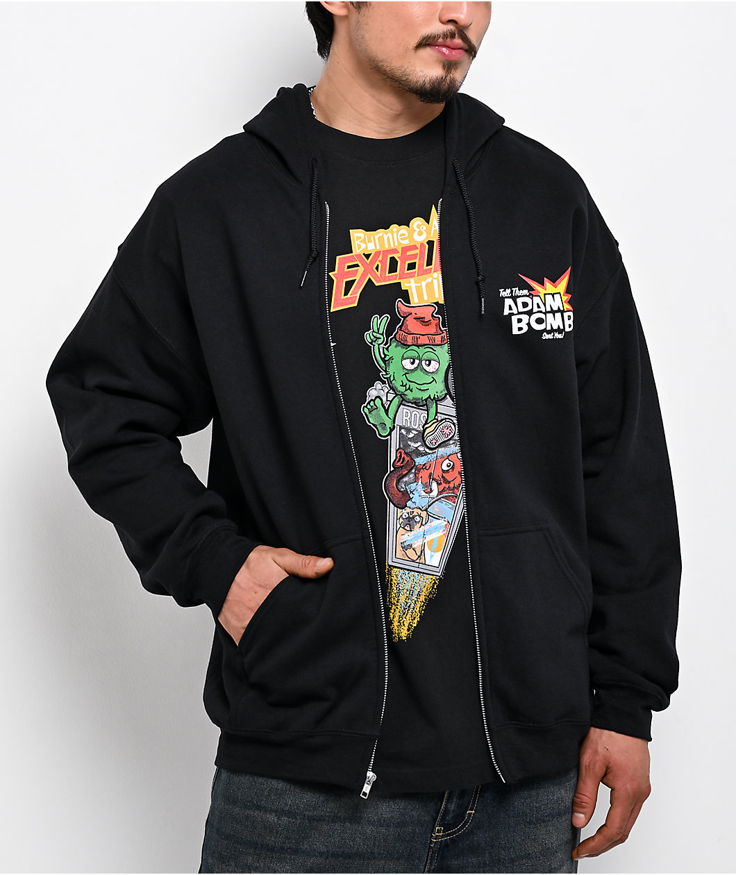 The High & Mighty x Adam Bomb Buds Black Zip Hoodie | Liberty Center