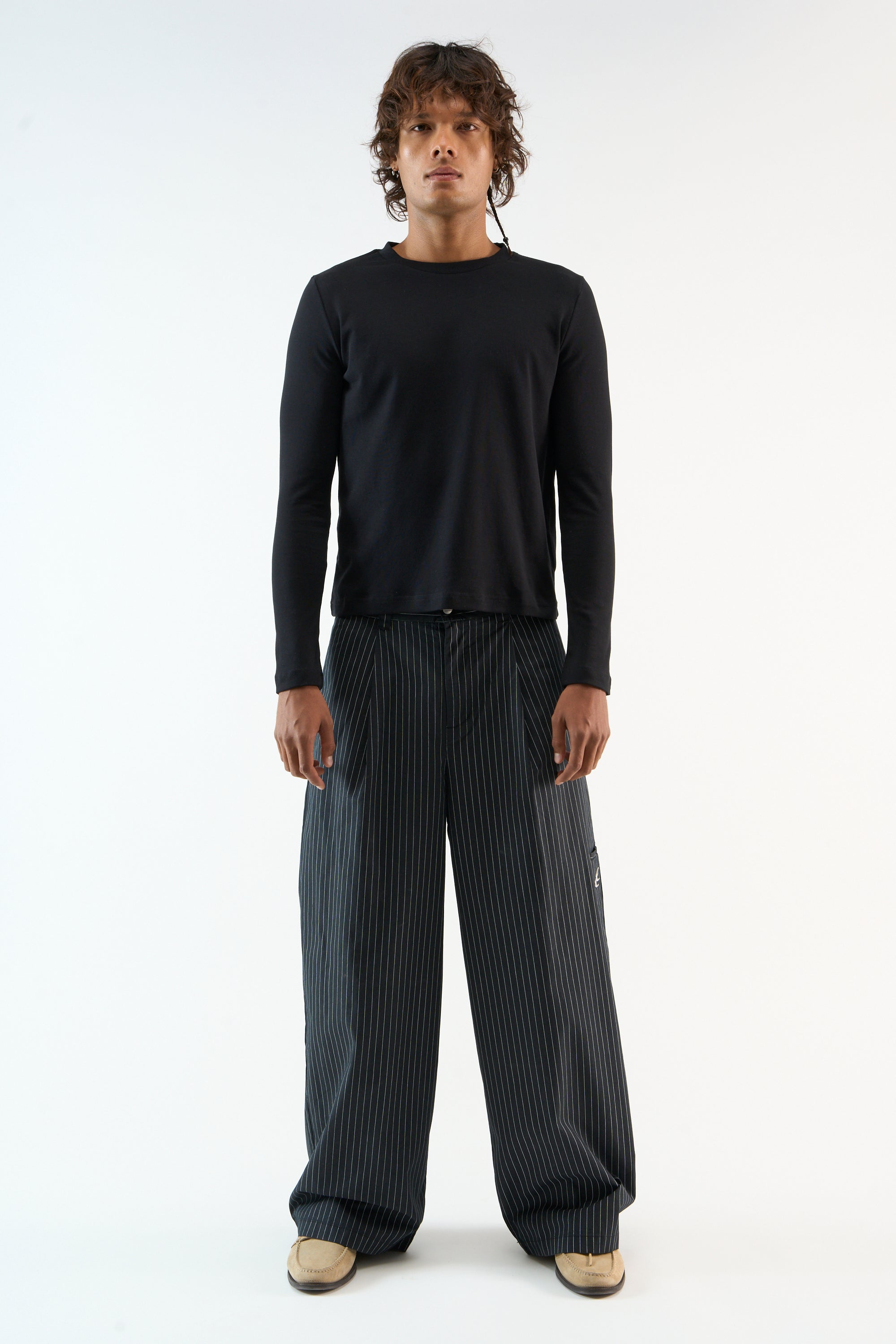 Pinstripe Black Pants – Scuffers
