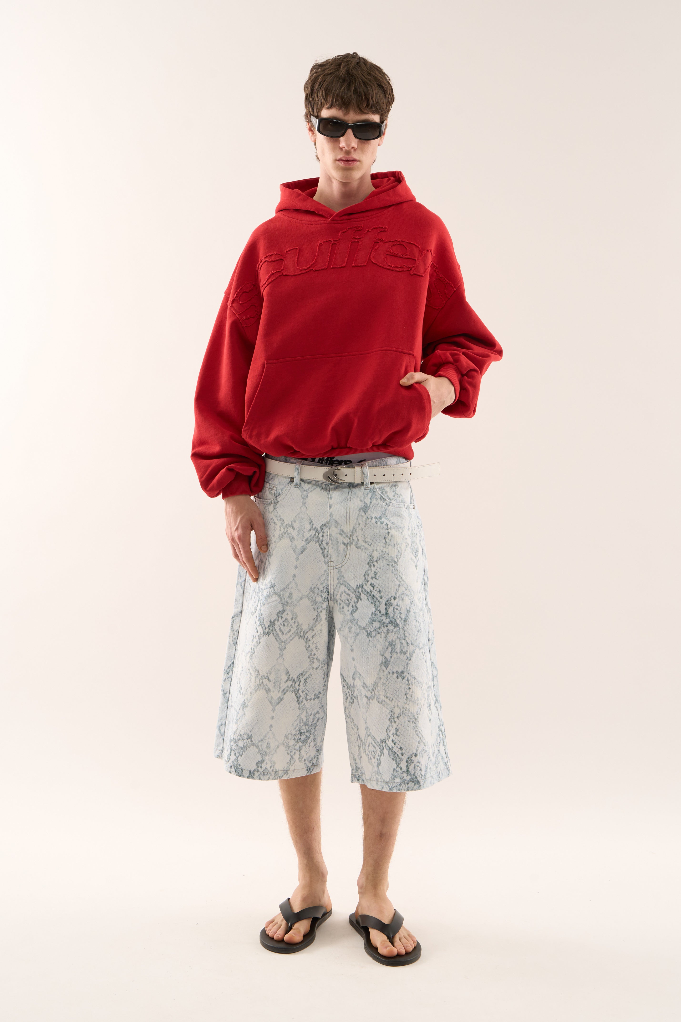 Jumbo Light Blue Snakeprint Shorts – Scuffers