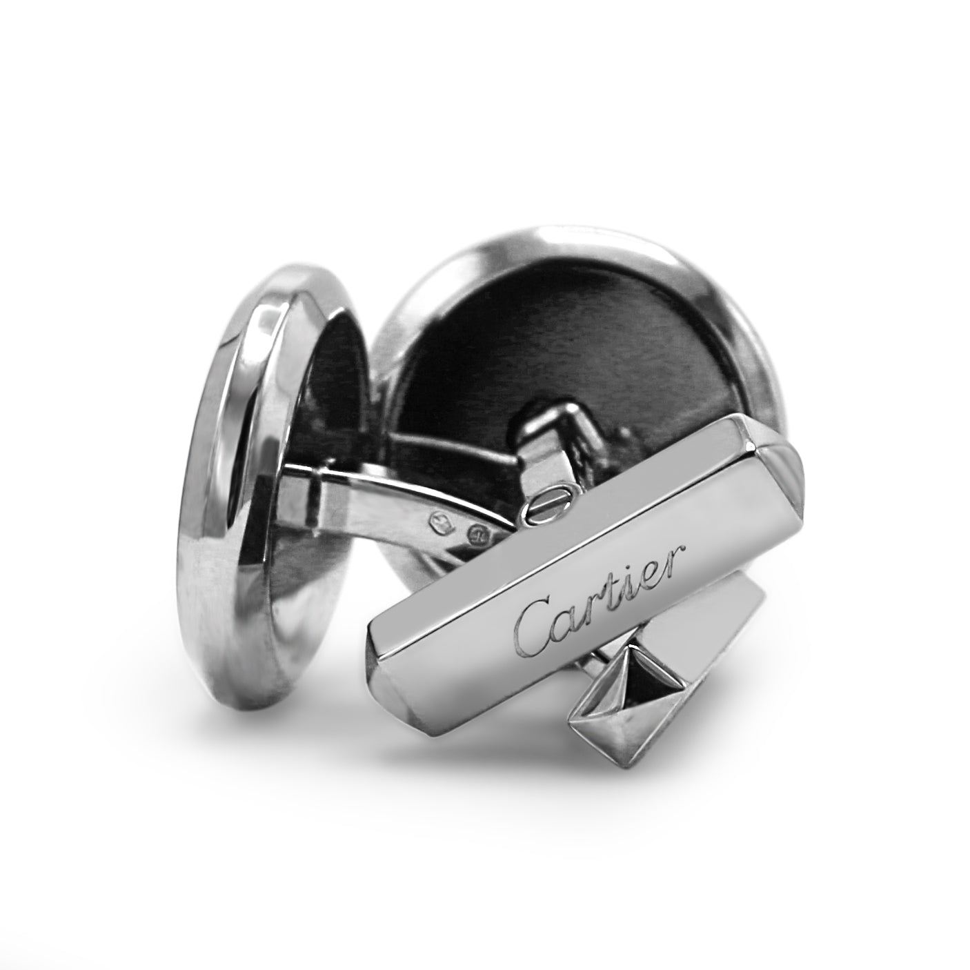 Pre-owned Cartier Oscillating Weight Cufflinks - Sterling Silver