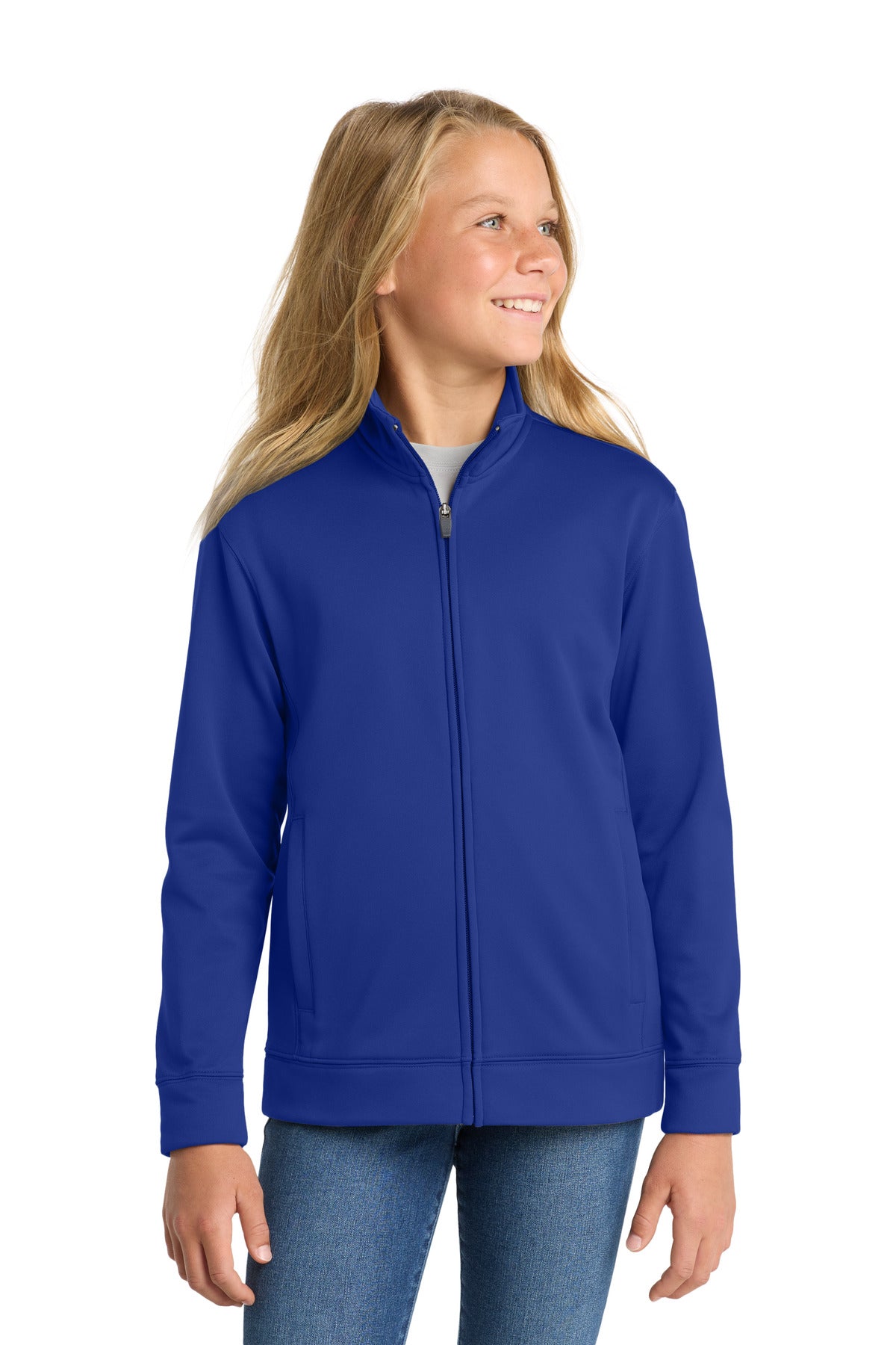Sport-Tek® Youth Sport-Wick® Fleece Full-Zip Jacket. YST241