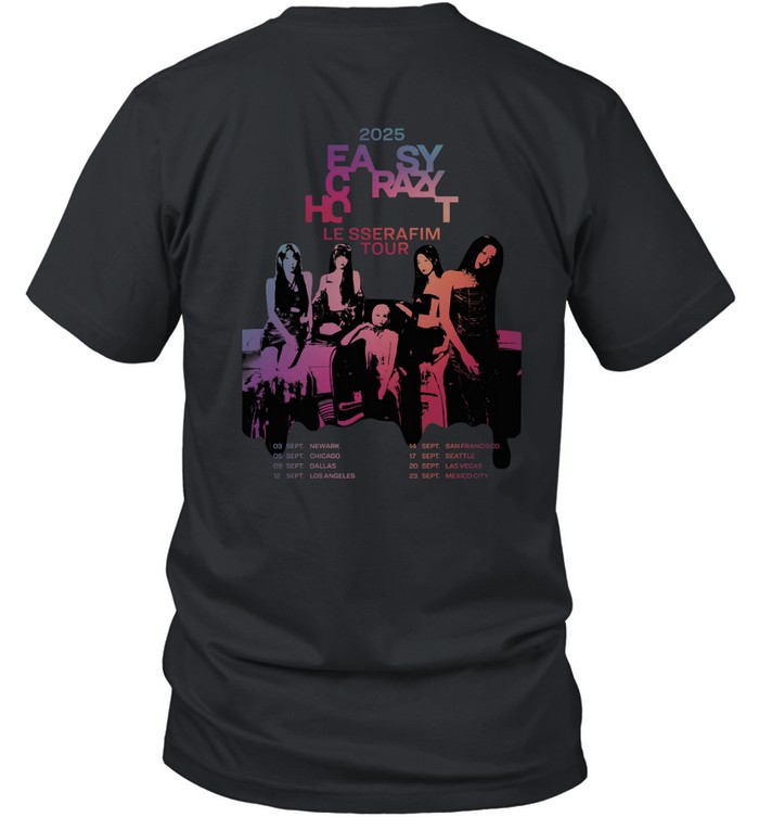 LE SSERAFIM Easy Crazy Hot Tour Tee | Custom prints store | T