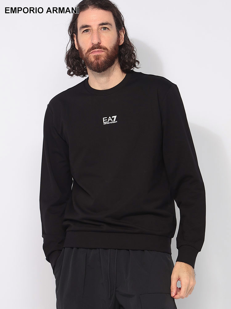 EMPORIO ARMANI (エンポリオアルマーニ) フロントロゴ リブ クルー