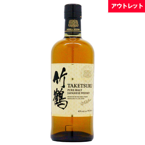 新ラベル】 ニッカ 竹鶴 ピュアモルト ホワイトラベル 43% 700ml 箱