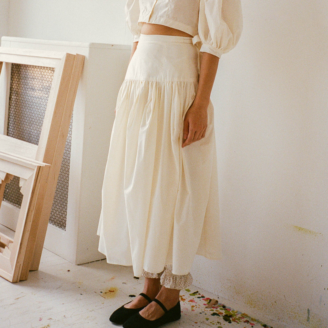 Batiste Cotton Wrap Skirt – Salter House