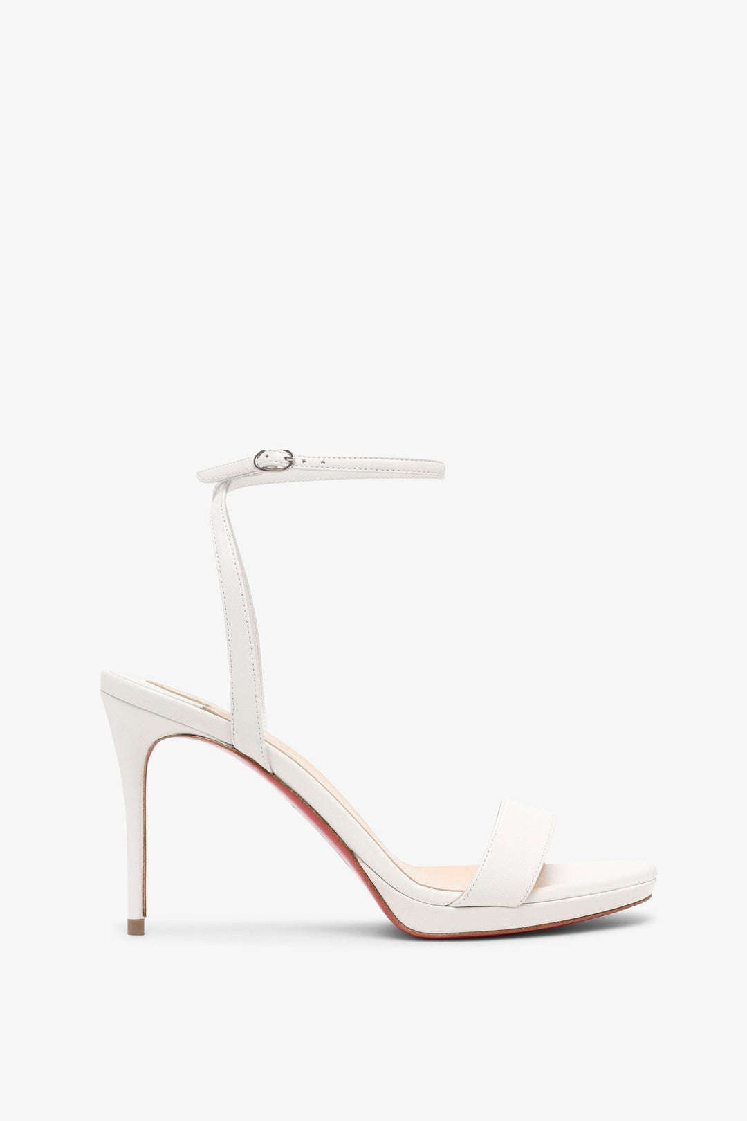 Christian Louboutin | Loubi Queen 100 white leather sandals
