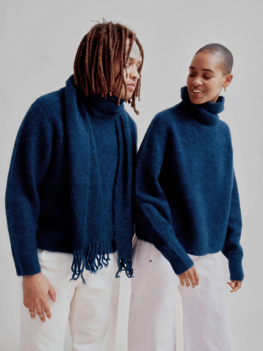 Brushed Mohair Scarf in Midnight Blue – SAYAKA DAVIS NEW YORK