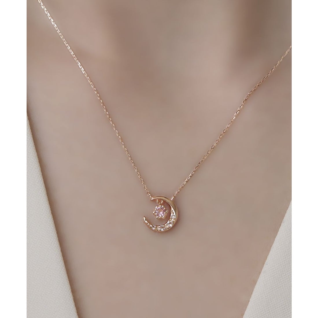 ヨンドシー 4℃ 【10月誕生石】K10ピンクゴールド ネックレス （ピンク