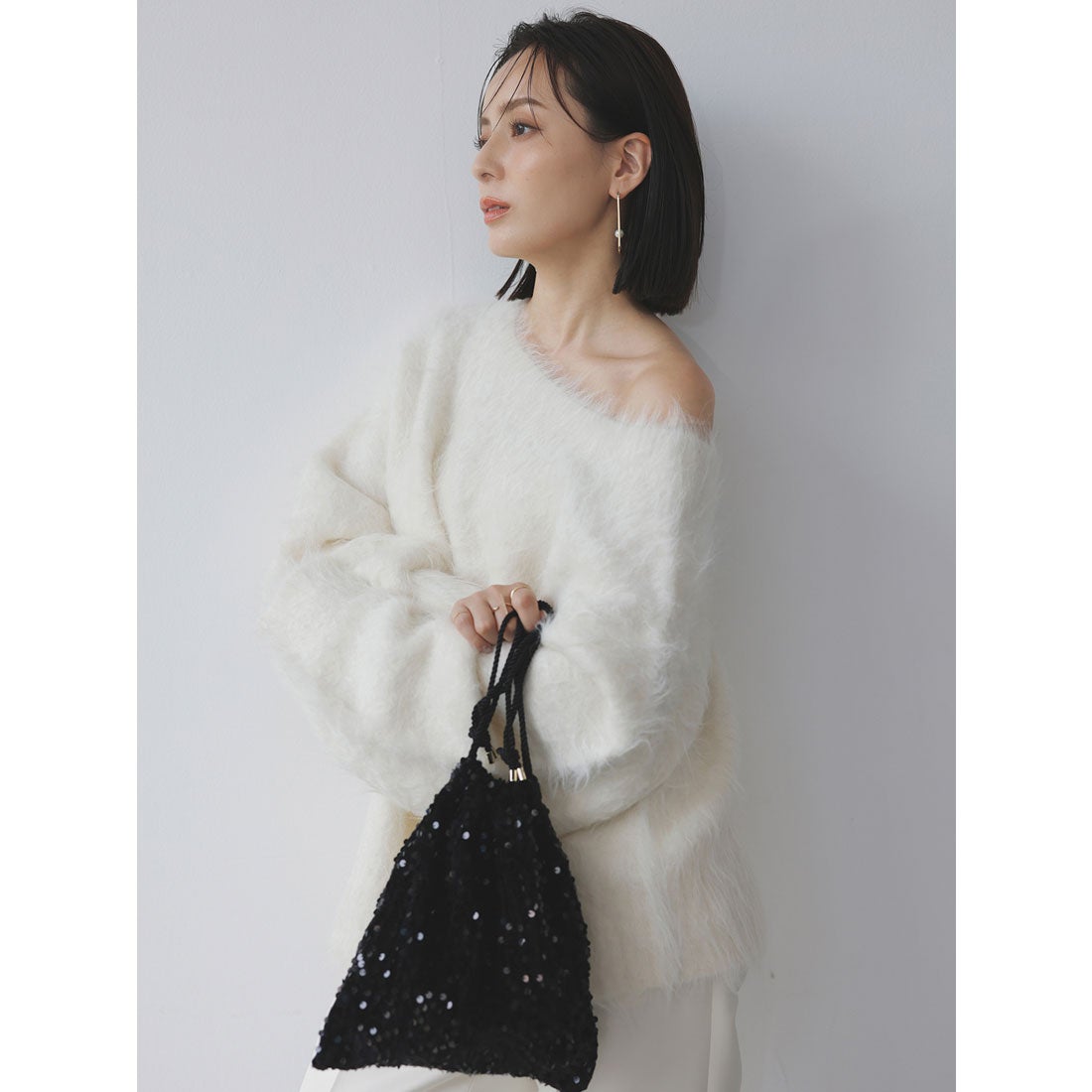 アニュアンス anuans *スーリーアルパカニットプルオーバー （BEIGE