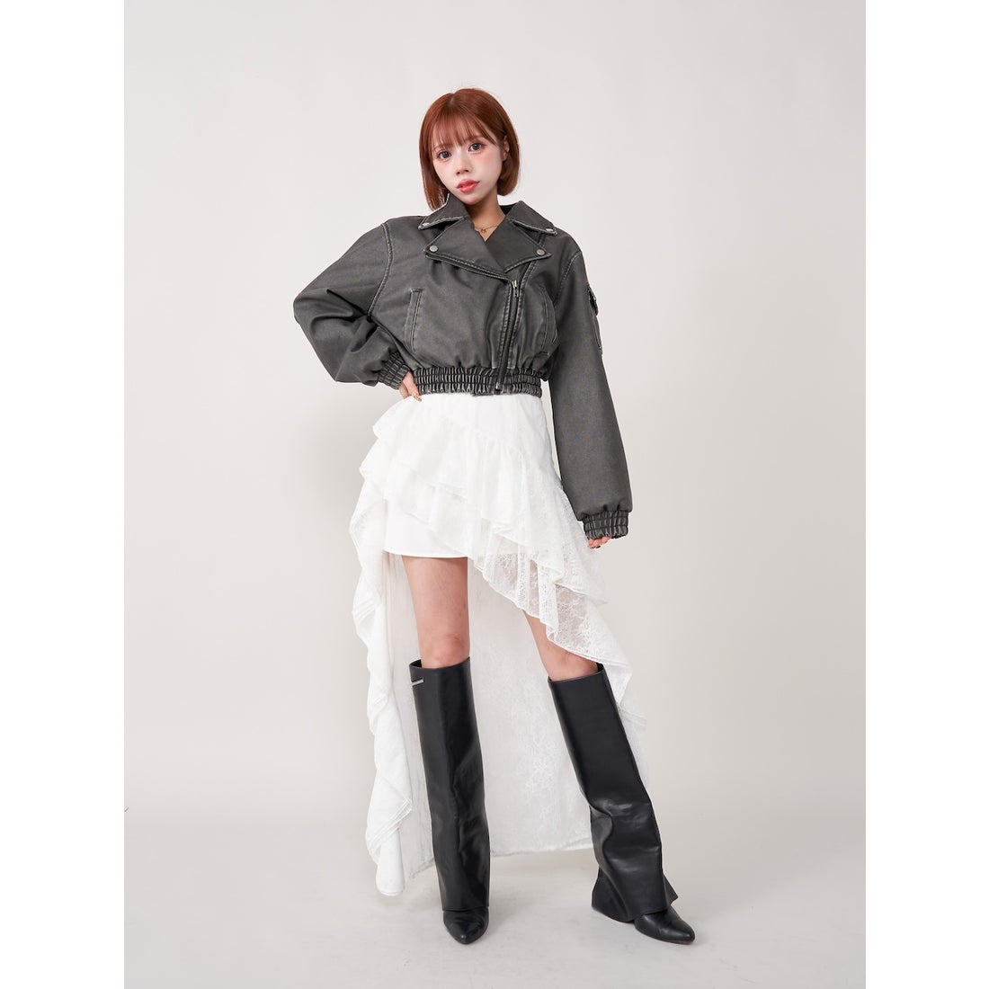 ダーリッチ Darich イレヘムレースフリルスカート （ホワイト