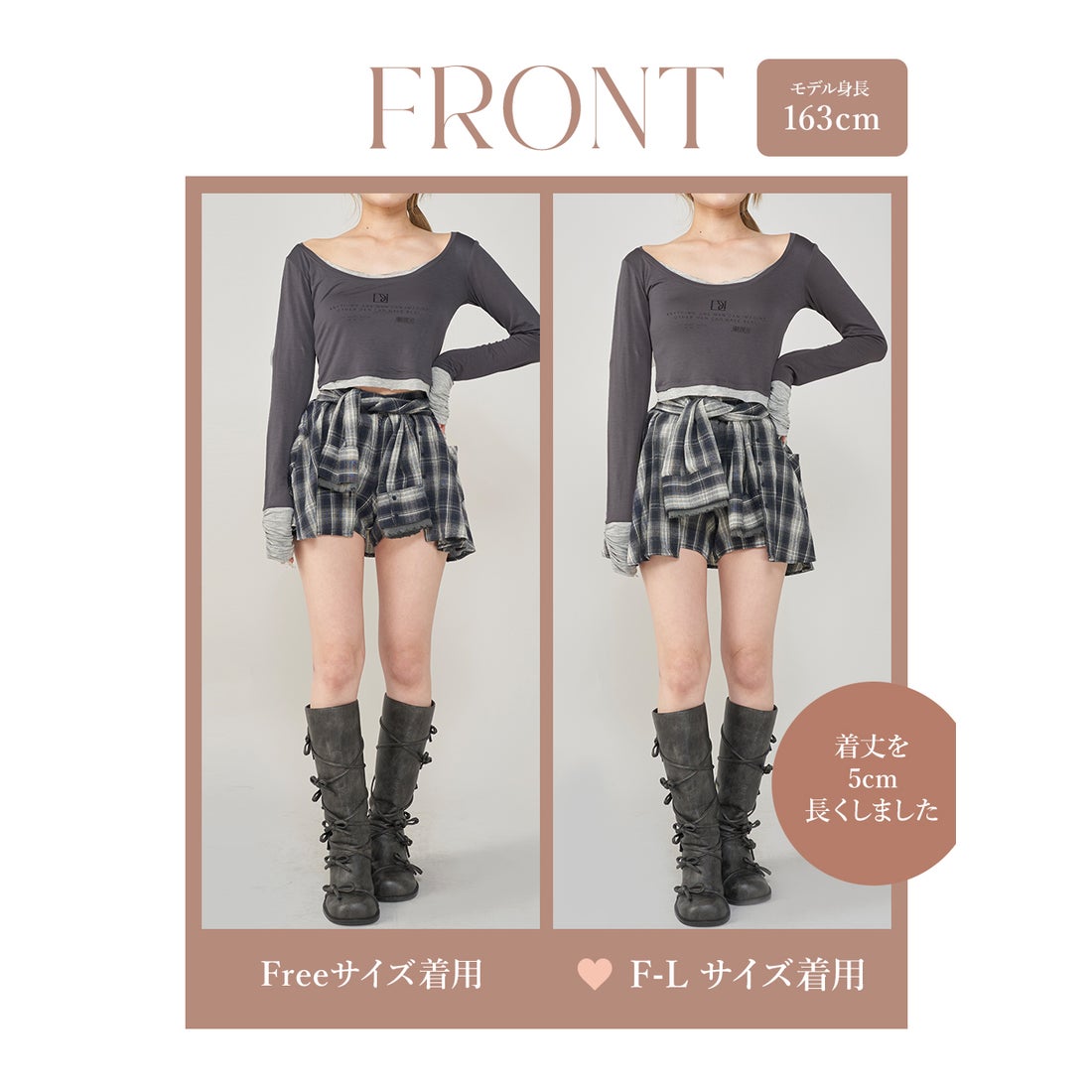ダーリッチ Darich レイヤードチェックショートパンツ （ネイビー