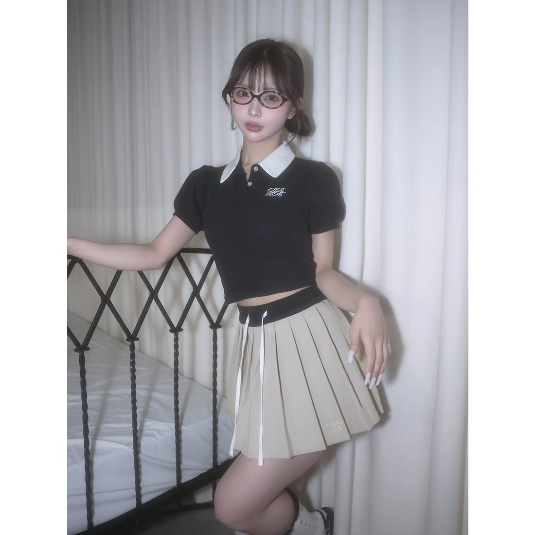ダーリッチ Darich DRCHプリーツミニスカート （ホワイト