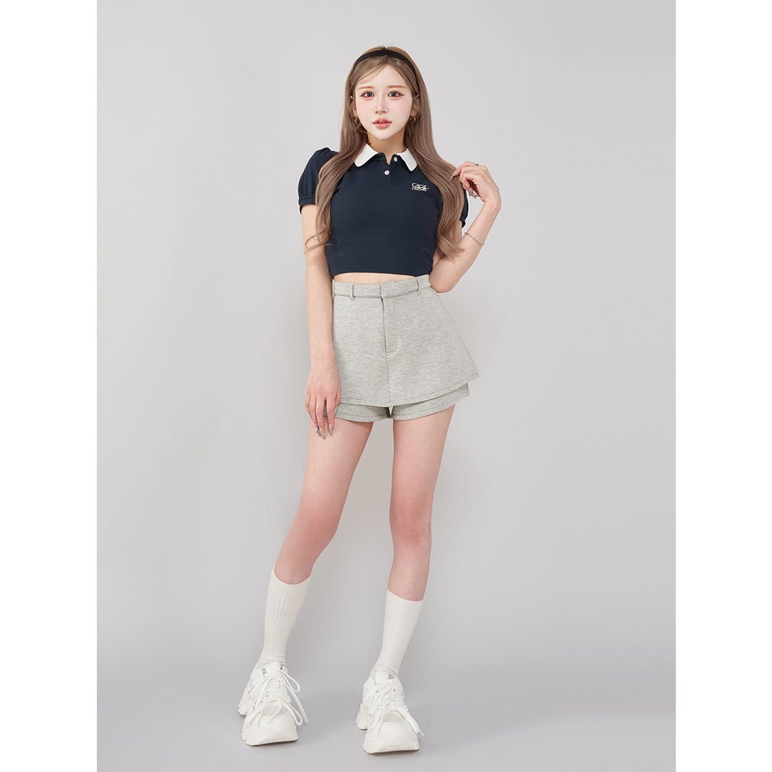 ダーリッチ Darich シルエットカットスカートライクショートパンツ