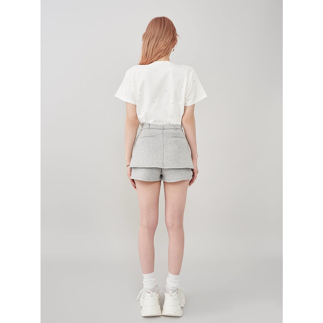 ダーリッチ Darich キルティングアップリケビジューTシャツ （ホワイト