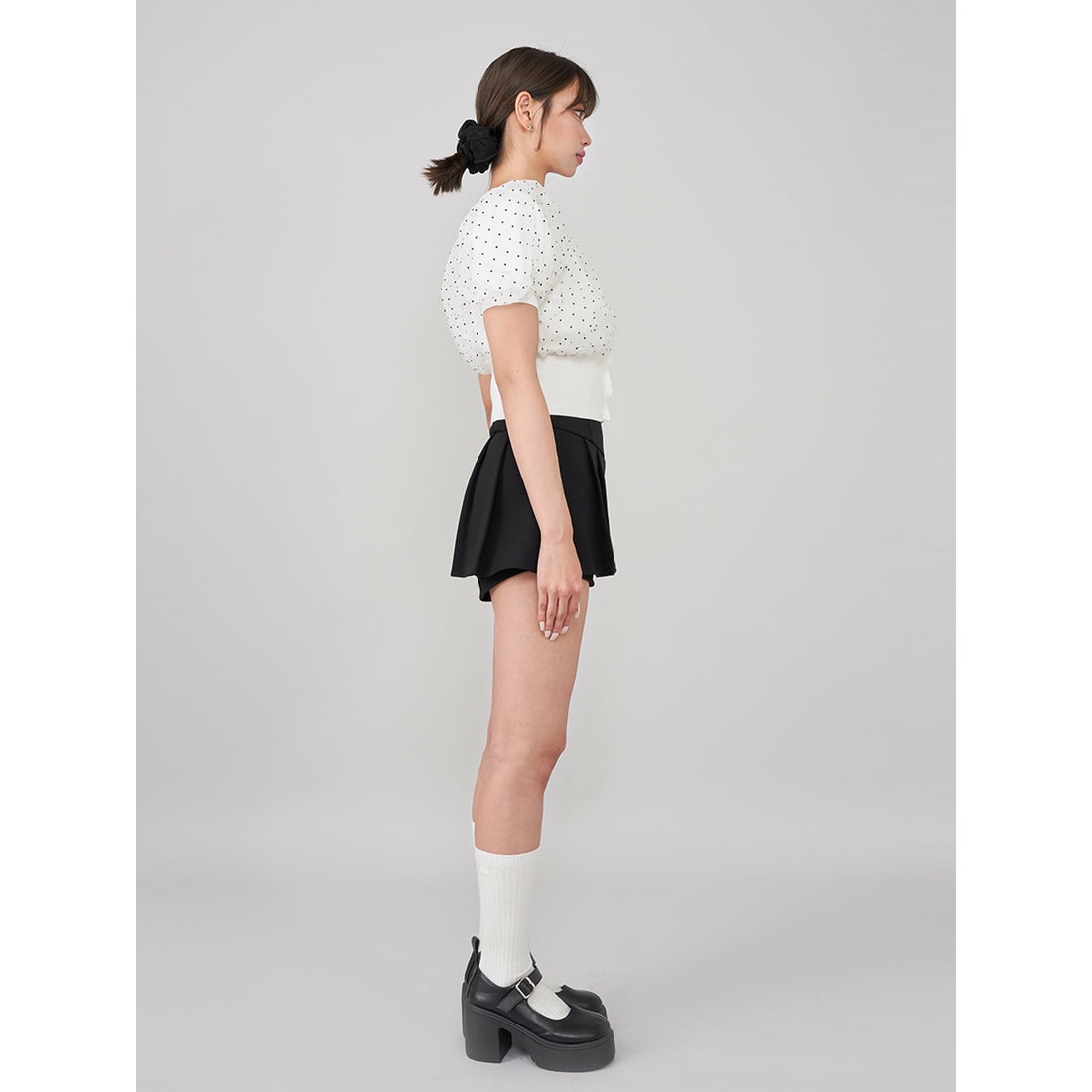 ダーリッチ Darich 美シルエットミニスカート （グレー