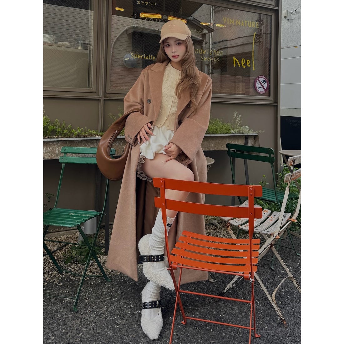 ダーリッチ Darich ダブルロングチェスターコート （キャメル