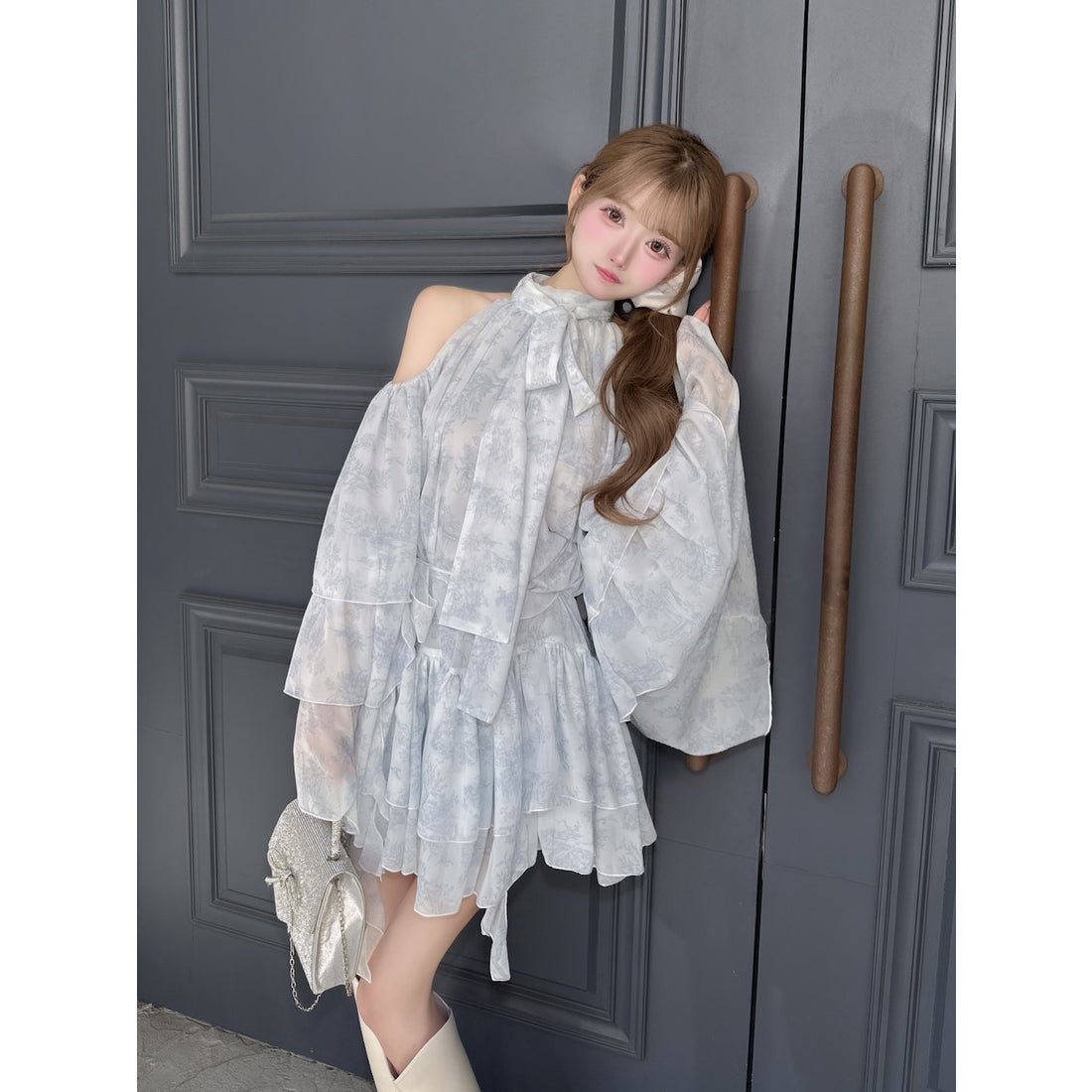 ダーリッチ Darich トワルドジュイシフォンフリルミニワンピース