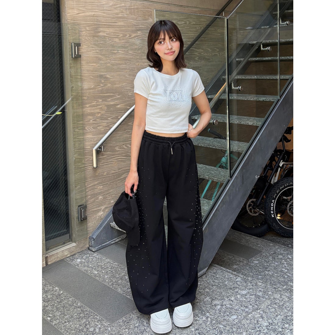 ダーリッチ Darich シャイニーDDロゴコンパクトTシャツ （ホワイト