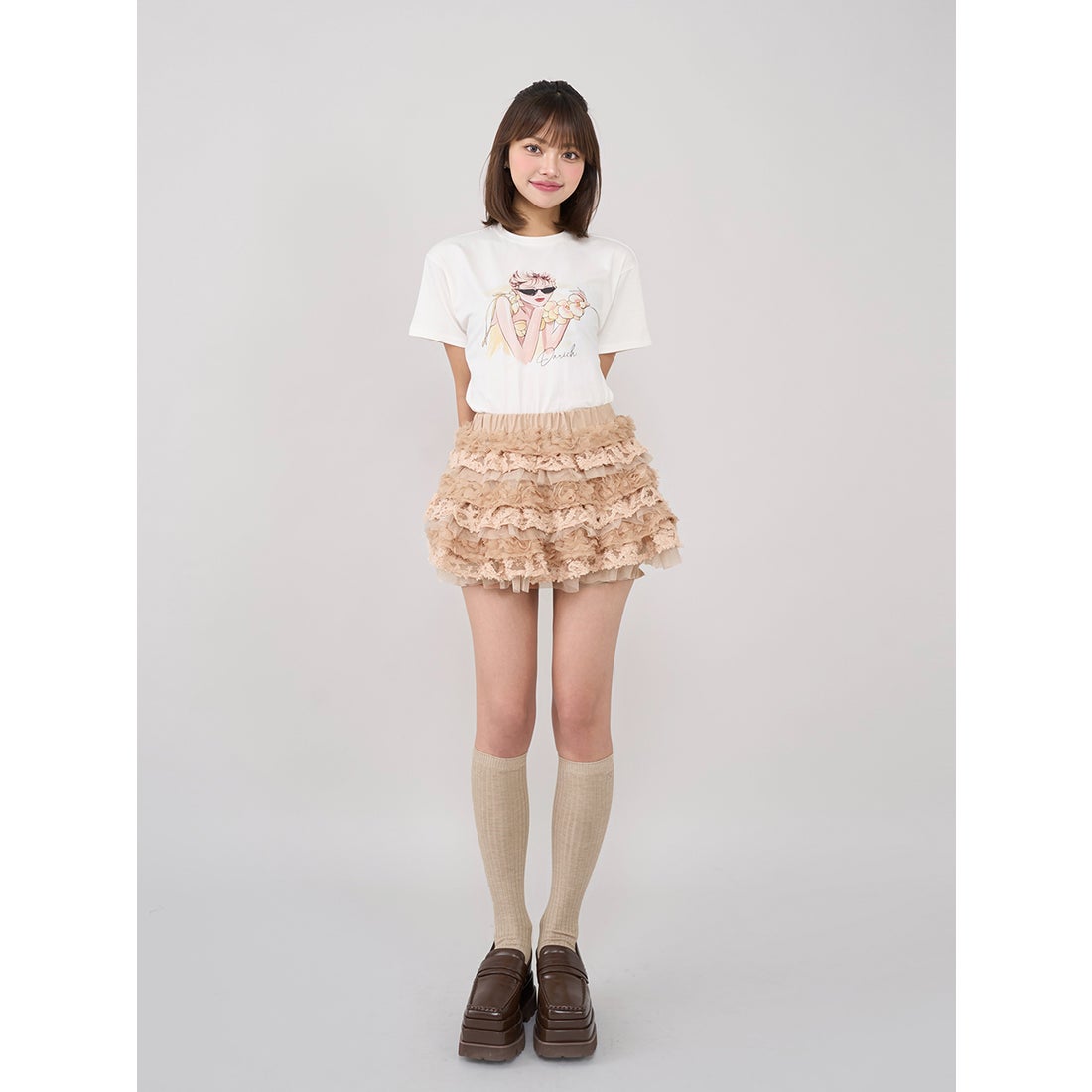 ダーリッチ Darich ランダムフリルニットセットアップ （ブラック