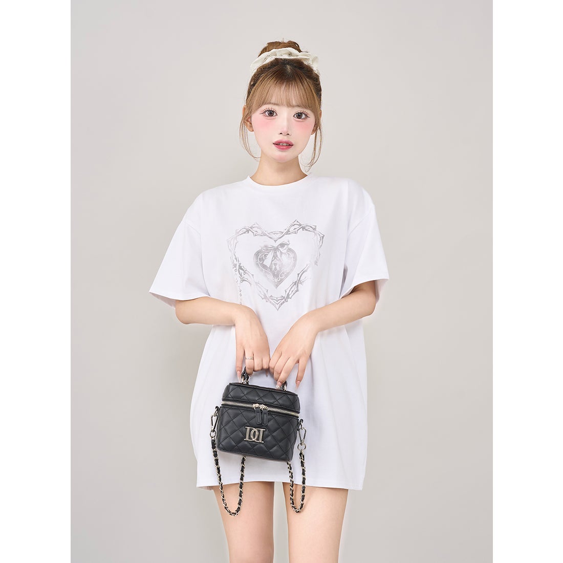 ダーリッチ Darich ハートキーフェードビッグTシャツ （ホワイト
