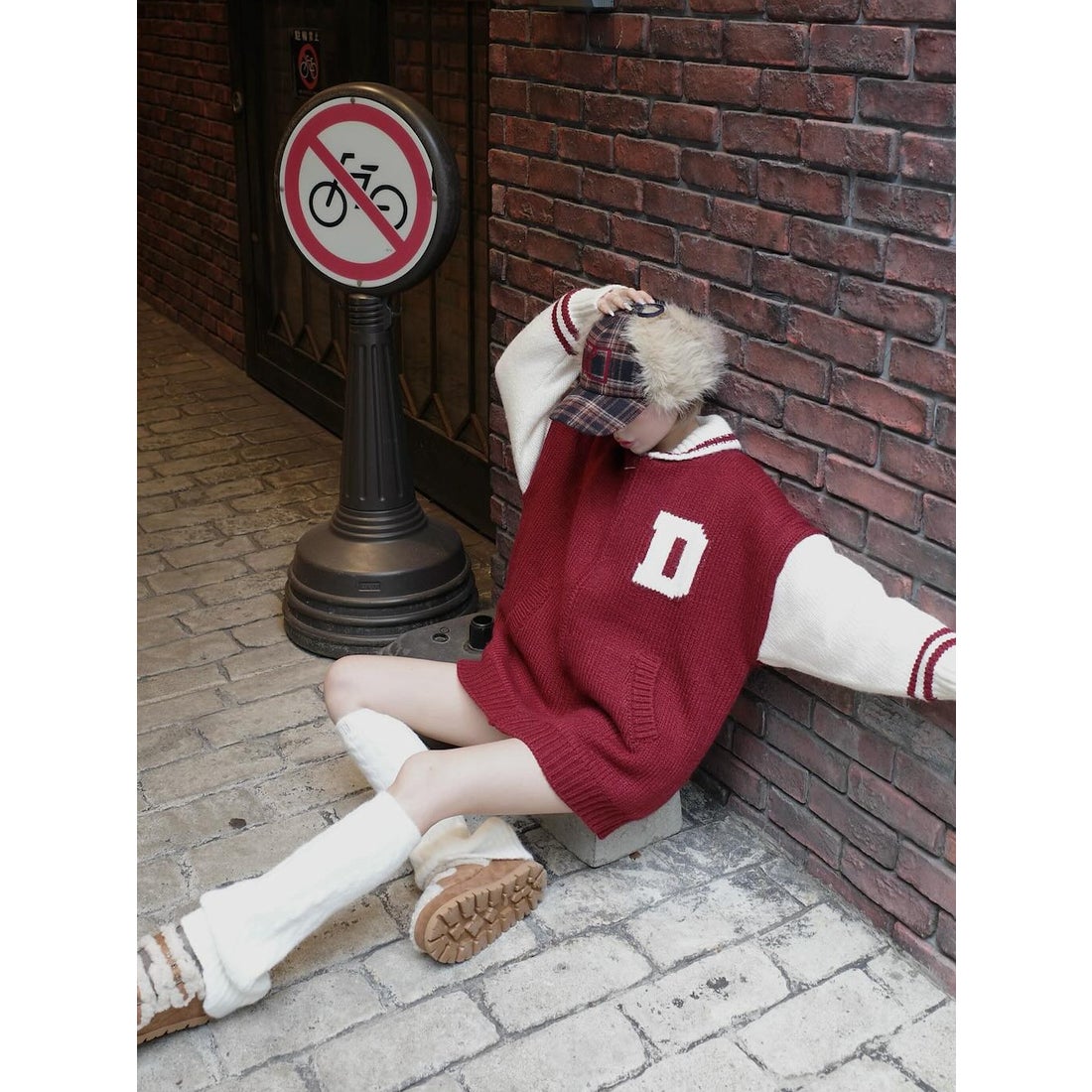 ダーリッチ Darich THE Social CLUBニットブルゾン （ボルドー
