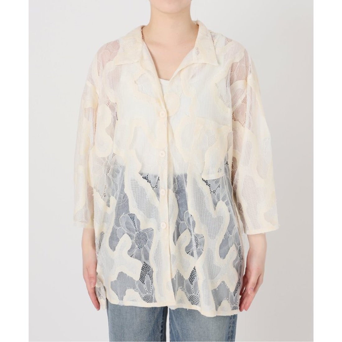 フレームワーク FRAMeWORK ≪予約≫ESTHE OVERSIZED SHEER LACE シャツ
