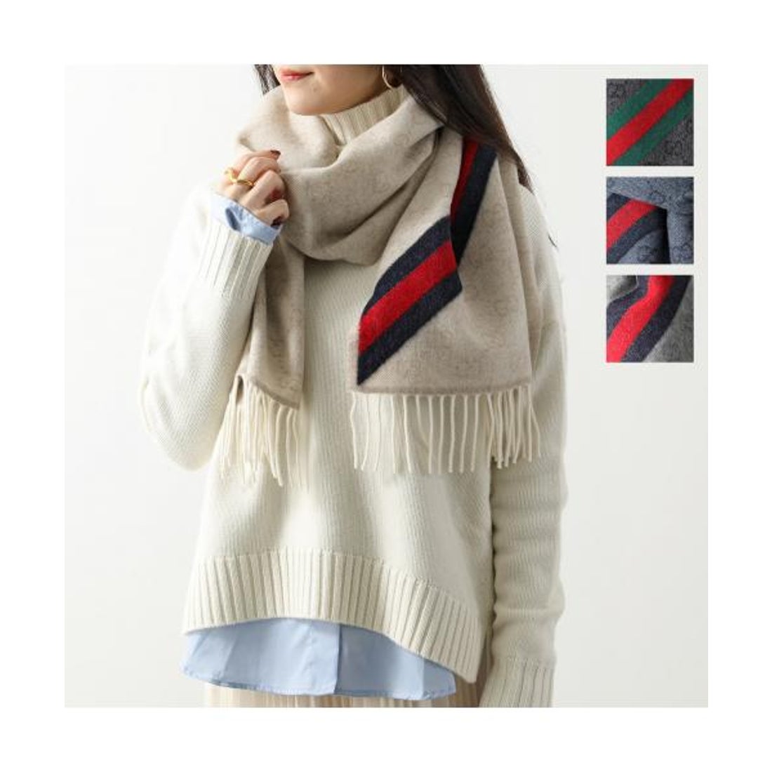 グッチ GUCCI GUCCI マフラー 570603 3G200 GGロゴ ウール （9568