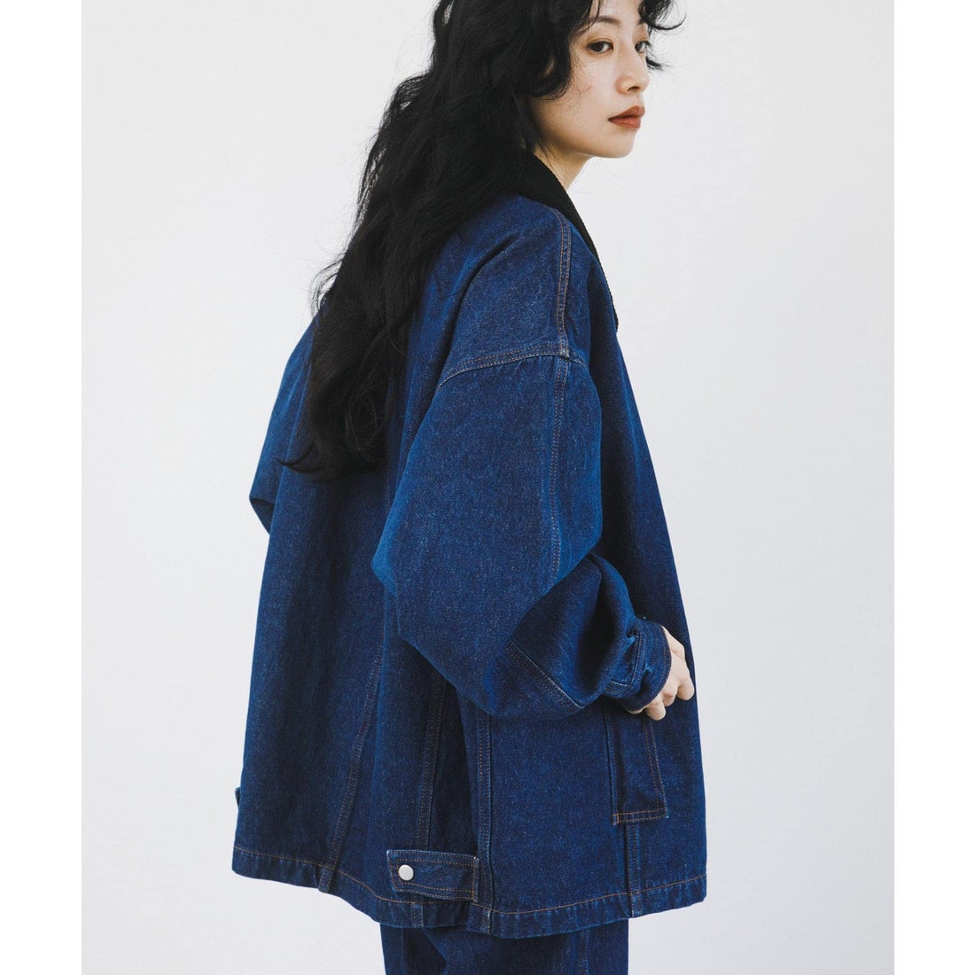 ケービーエフ KBF 2WAYカラーデニムブルゾン （L.BLUE