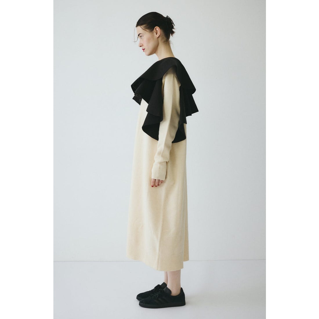 ヘリンドットサイ HeRIN.CYE ［予約］Ruffle knit dress （NVY