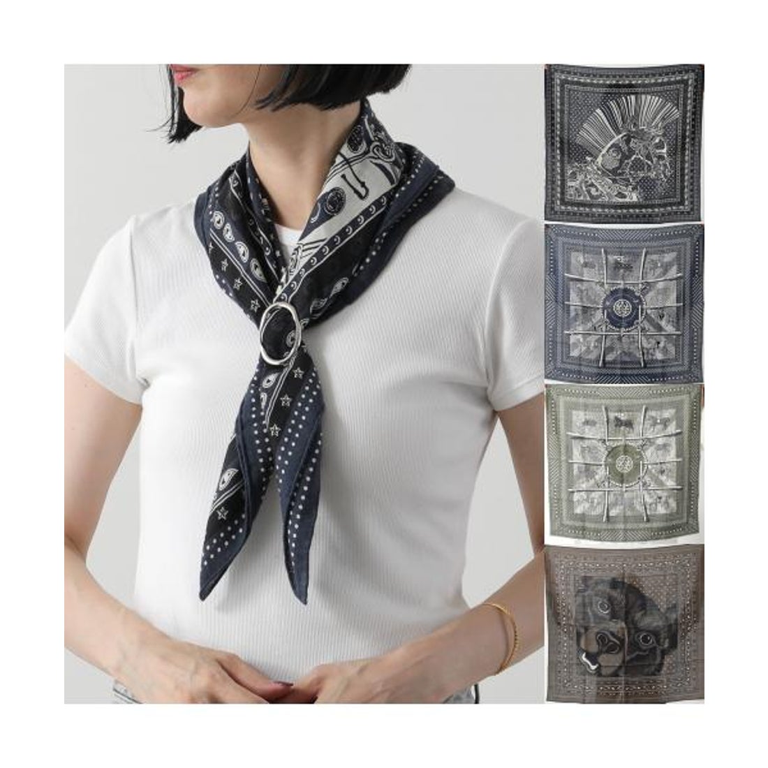 エルメス Hermes HERMES スカーフ CARRE カレH 65 284135T カシミヤ