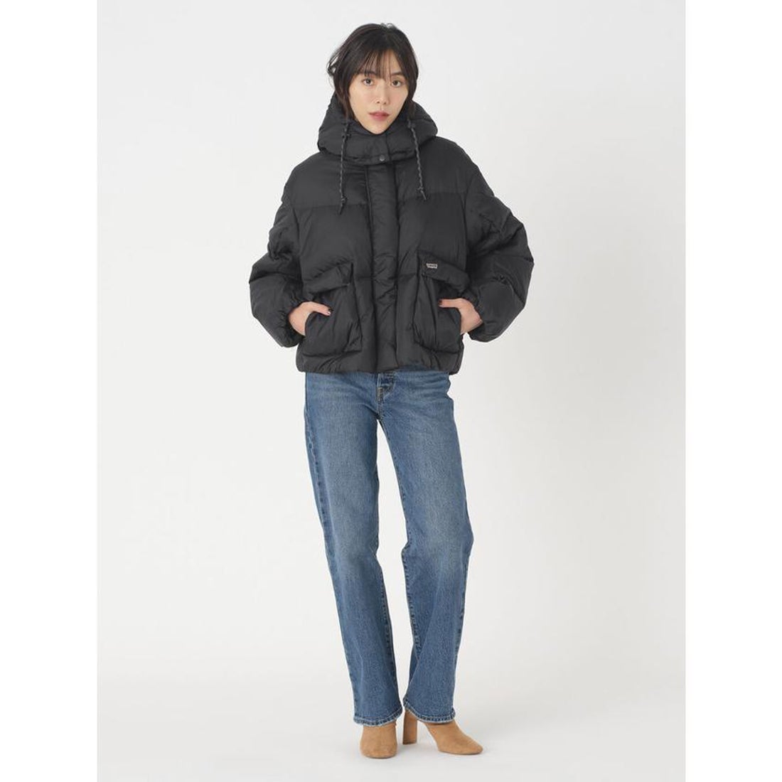 リーバイス LEVI'S ショートダウンジャケット ブラック CAVIAR