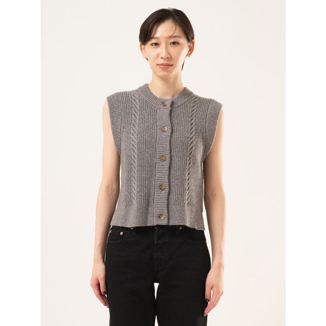リーバイス LEVI'S ケーブルニット ベスト （Greys） - ファッション