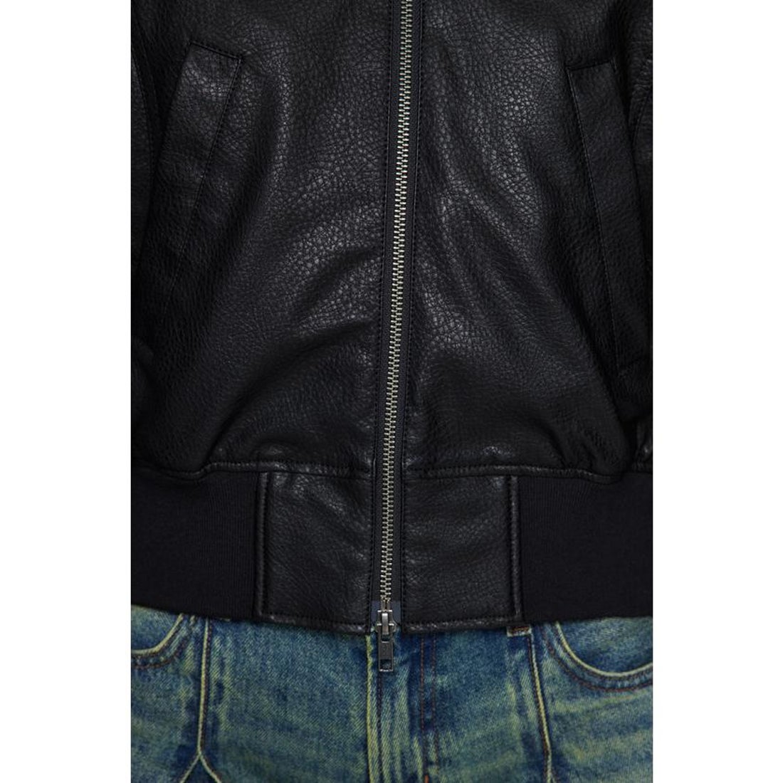 ラグア ジェム LAGUA GEM CROPPED FAUX LEATHER ブルゾン （BRN