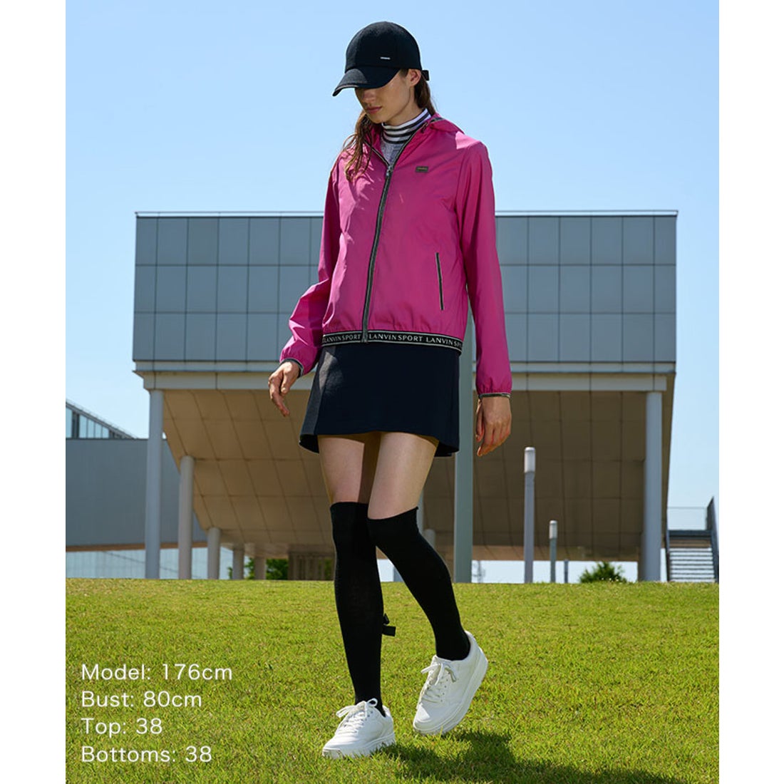 LANVIN SPORT カラーブロックスカート（総丈41cm）【ストレッチ
