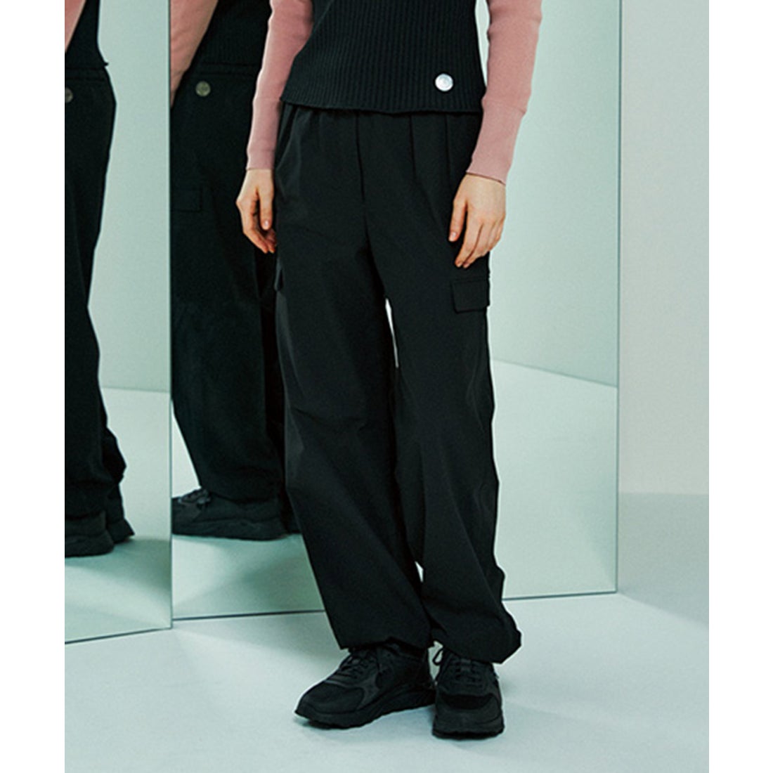 ランバン スポール LANVIN SPORT ワイドロングパンツ【ストレッチ/吸汗