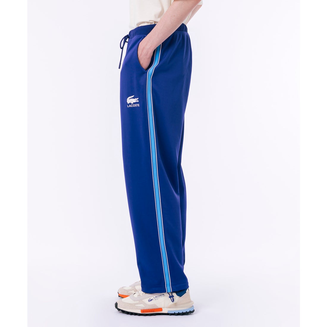 ラコステ LACOSTE サイドラインスウェットトラックパンツ（パープル