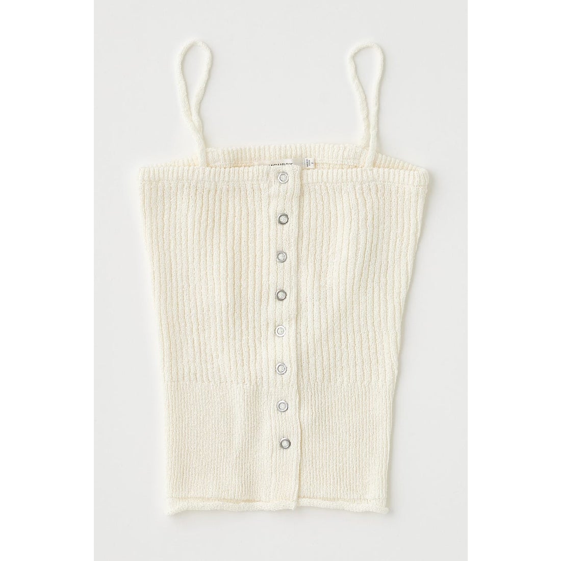 MOUSSY FRONT BUTTON ニットキャミ WHT -ファッション通販 FASHION WALKER