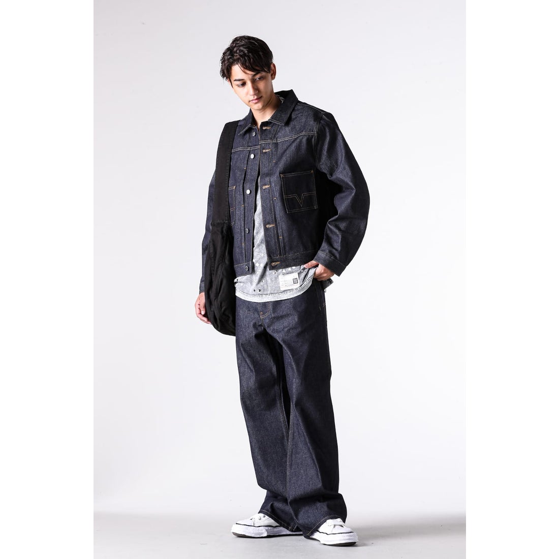 NO MAINTENANCE HAZE TRUCKER JACKET （RAW BLUE） - Osaka / Kyoto