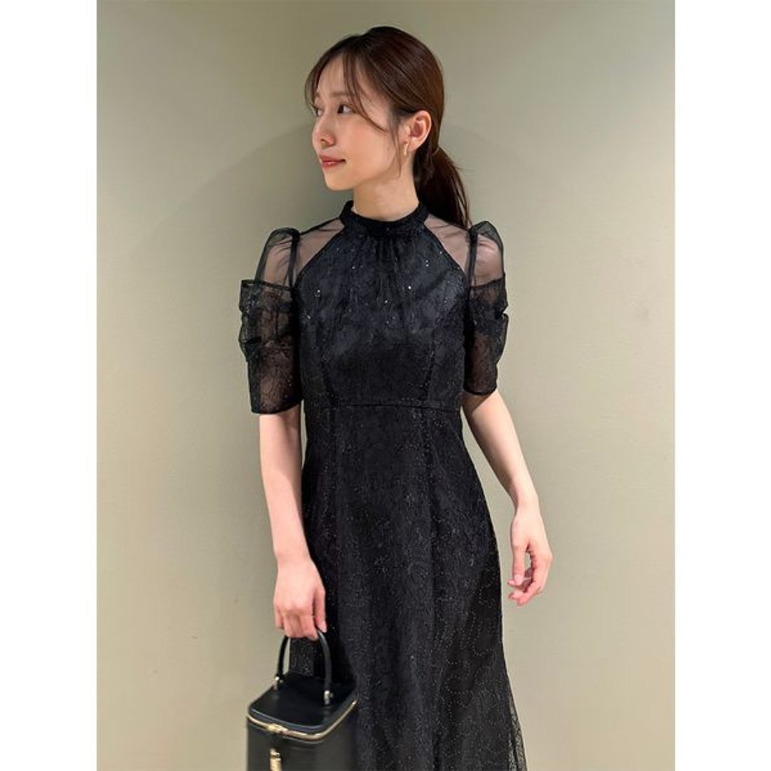 スナイデル SNIDEL スパンコールレースドレス （LPNK） -ファッション